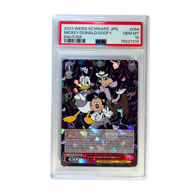 Mickey / Donald / Goofy - Dds/S104-054 RR - Weiss Schwarz Disney 100 - PSA 10 GEM MINT