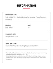 Pop Mart Labubu The Monsters - Big into Energy Series - Vinyl Plush Blind Box