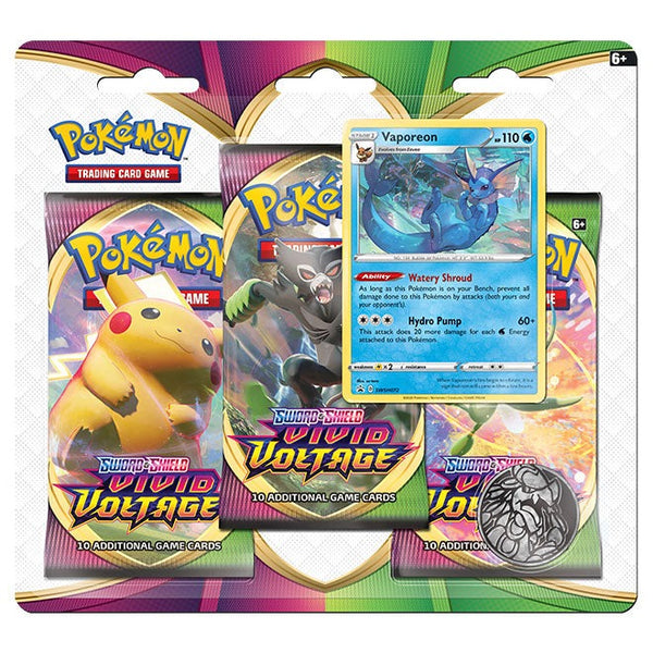 Pokemon Vivid Voltage 3 Pack Blister - Vaporeon