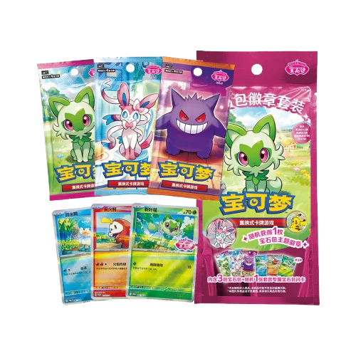 Pokemon Gem Pack Badge Set