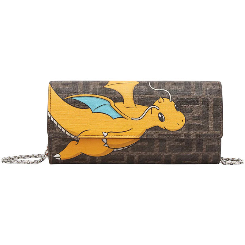Fendi x FRGMT x Pokemon FF Fabric Wallet Continental With Chain