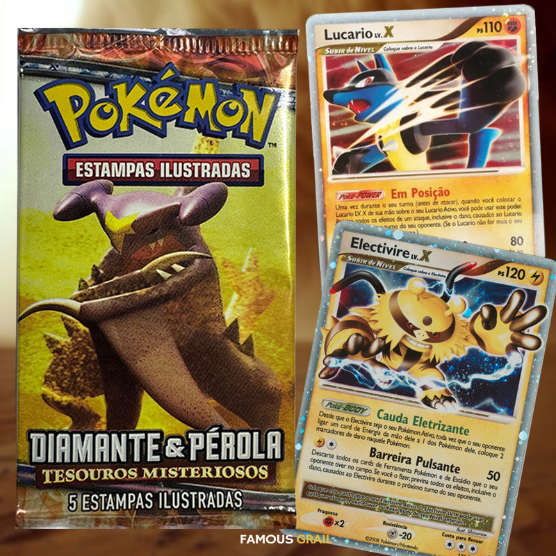 Pokemon Diamond & Pearl Mysterious Treasures Portuguese Booster Pack Famous Grail Pokemon Diamond & Pearl Mysterious Treasures Portuguese Booster Pack Famous Grail
