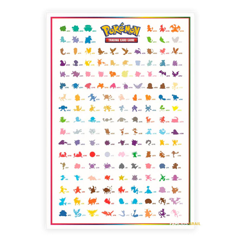 Pokemon 151 Pokédex Poster – Famous Grail