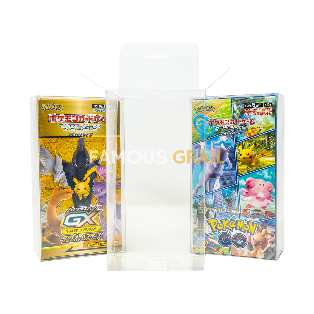 Pokemon Card Protector Plastic Booster Box Protector Case - Set Of 5 For Japanese-Style Pokemon TCG Boxes Pokemon Booster Box Protector Pokemon Card Protector Plastic Booster Box Protector Case - Set Of 5 For Japanese-Style Pokemon TCG Boxes Pokemon Booster Box Protector
