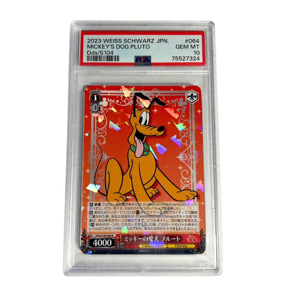 Mickeys Dog Pluto - Dds/S104-064 R - Weiss Schwarz Disney 100 - PSA 10 GEM MINT