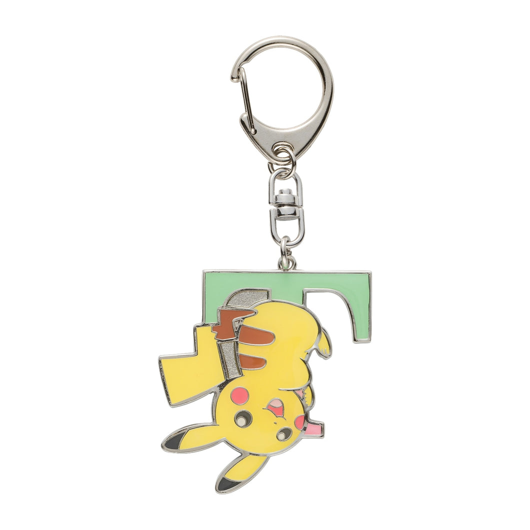 Pokemon Center Japan - Pikachu Alphabet T Metal Keychain